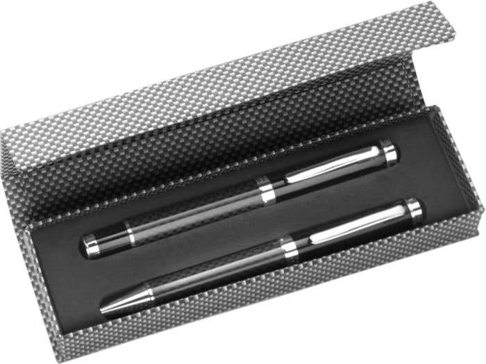 Parure d'écriture Corporate | 2 pièces | Stylo à bille et roller | Coffret cadeau