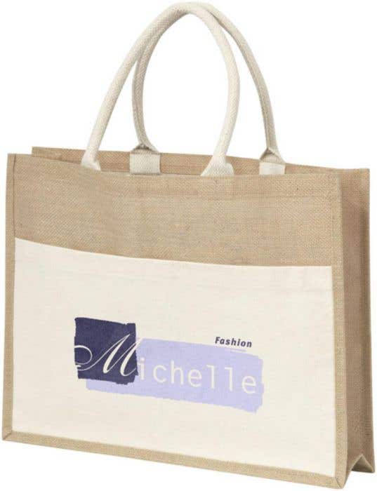 Sac à provisions Natural | 23 L | Jute | Détail en coton