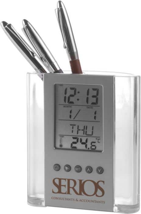 Pot à crayons / horloge Clear