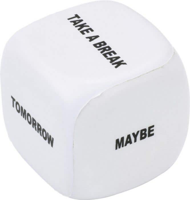 Balle anti-stress Decisionmaker | Forme de dé | 4,8 cm