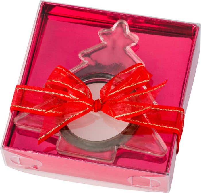Photophore X-Tree | Verre | Avec bougie chauffe-plat | En emballage cadeau