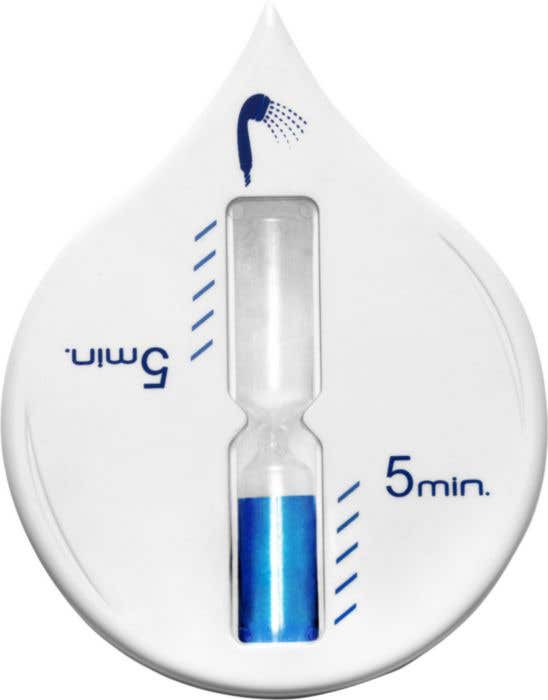 Sablier de douche Droplet | 5 minutes | Ventouse