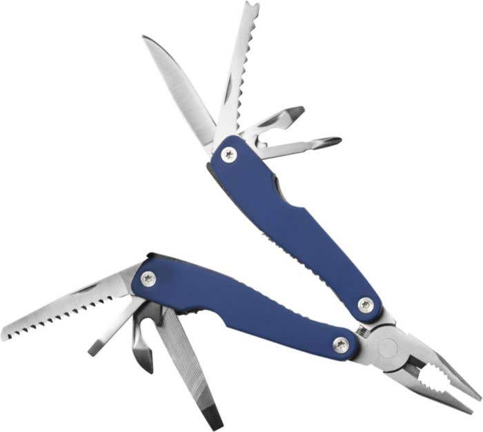 Multitool Travail | Inox | 10 pièces | Avec housse