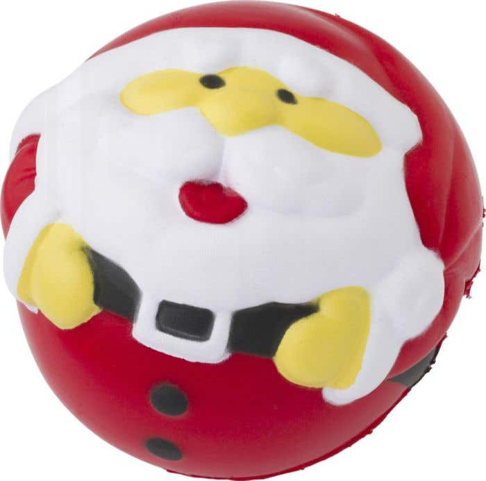 Balle anti-stress Santa | Forme de père Noël | 6,5 cm