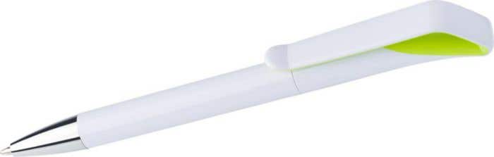 Stylo bille Nevada White | Clip triangulaire | Mécanisme rotatif
