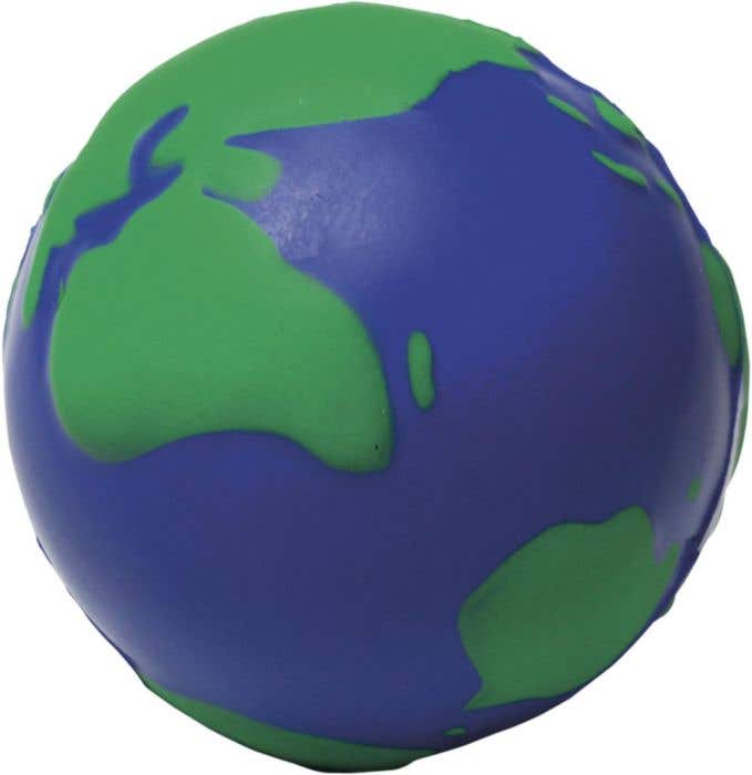 Balle anti-stress Alia | Forme de globe terrestre | 6,2 cm