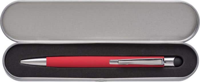 Stylo stylet Rubo | Finition caoutchoutée | En boîte métallique