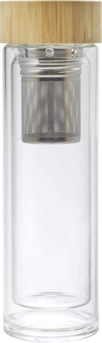 Gourde Teabam | 420 ml | Verre | Double paroi | Avec infuseur