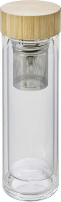 Gourde Teabam | 420 ml | Verre | Double paroi | Avec infuseur