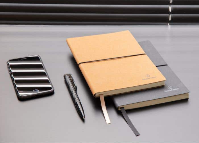 Carnet en cuir recyclé A5