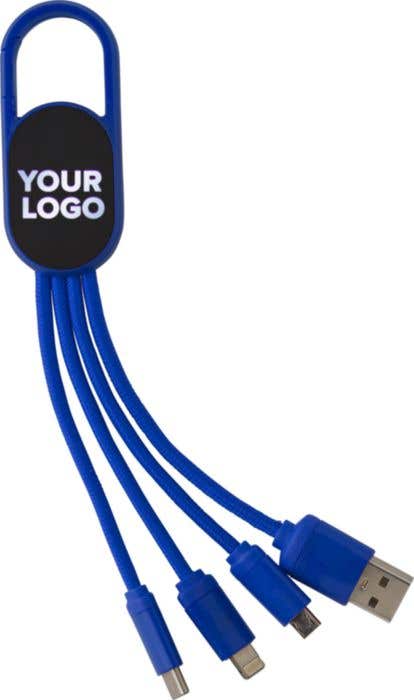Câble de charge Quadro | 4-en-1 | Logo lumineux