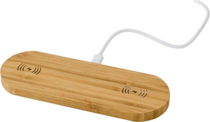 Chargeur Double | Bambou | Sans fil | 2 appareils