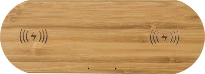 Chargeur Double | Bambou | Sans fil | 2 appareils