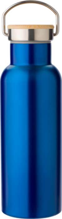 Gourde Bamostyle | 500 ml | Inox | Double paroi | Bouchon en bambou