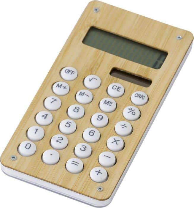 Calculatrice Ecochiffre | Bambou | 8 chiffres | Solaire
