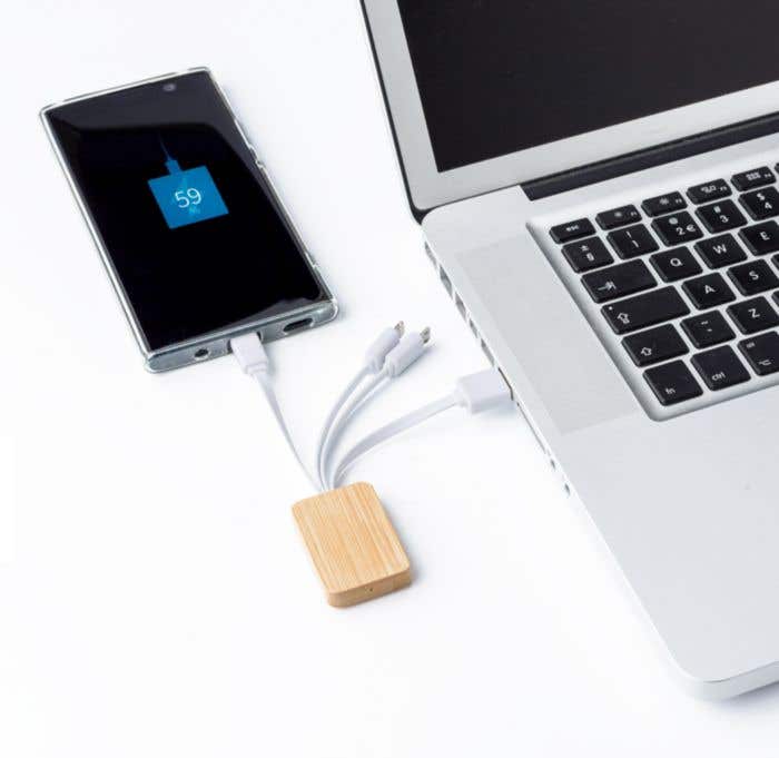 Câble de charge Bamoconnect | Bambou | 3-en-1