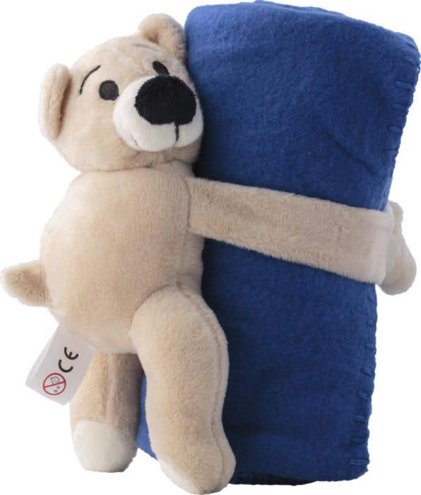 Ours en peluche Owen | Avec couverture polaire | 120x80 cm