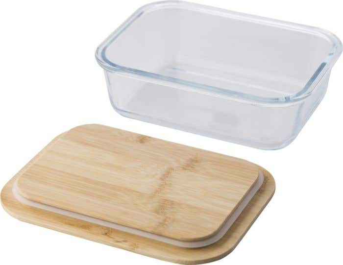Lunchbox Nicole | 900 ml | Verre | Couvercle en bambou